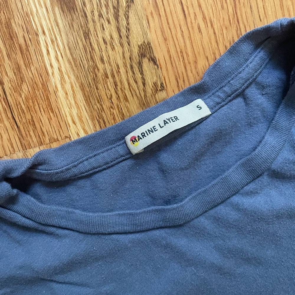Marine Layer Slate Blue Tee - Picture 3 of 4